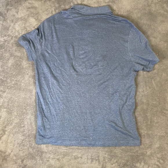 Christian Lacroix 100% Linen Men’s Short Sleeve Button Up Size XL Blue - Picture 3 of 6